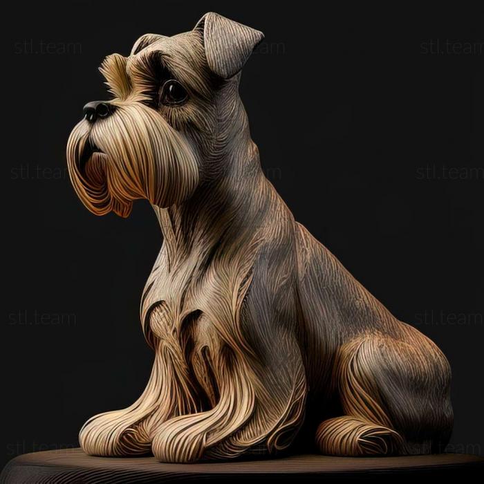 3D model Zwergschnauzer dog (STL)